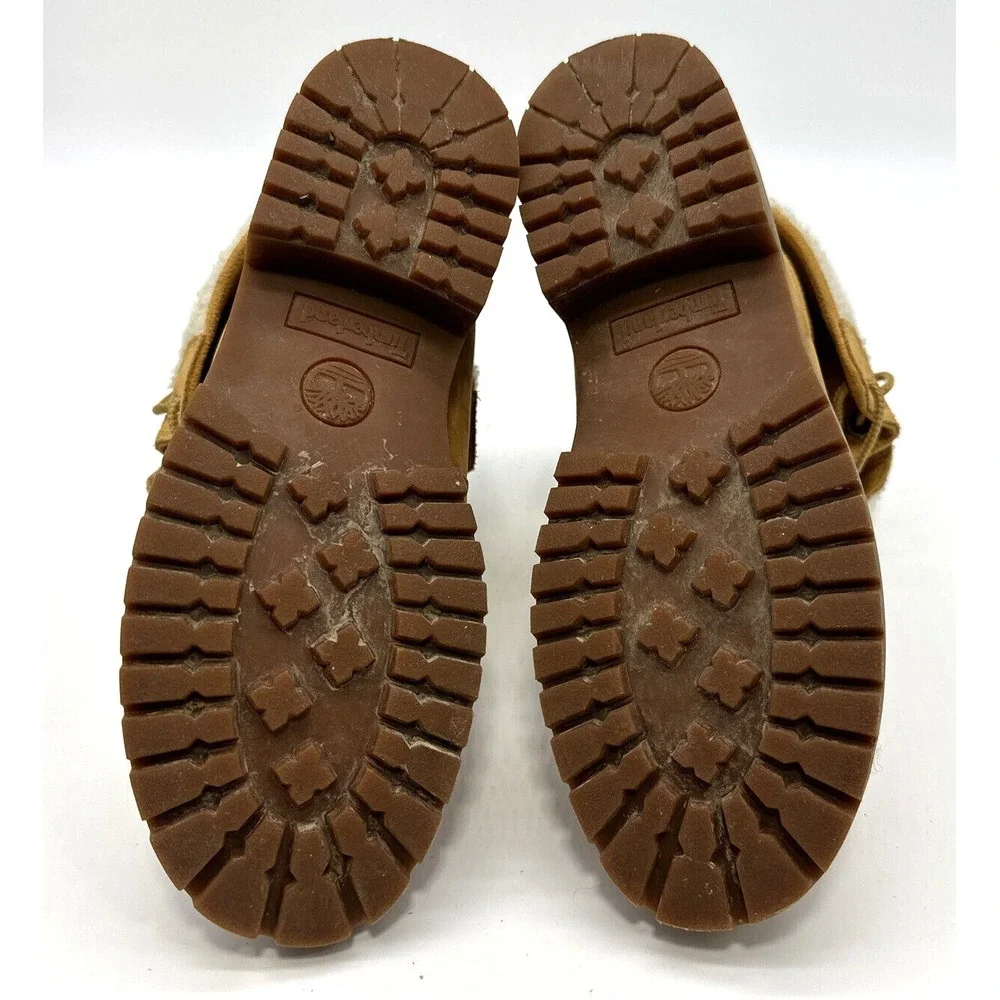 Timberland Jayne WP Fleece Down Wheat Nubuck Boots A1SGA Women's Size 6.5